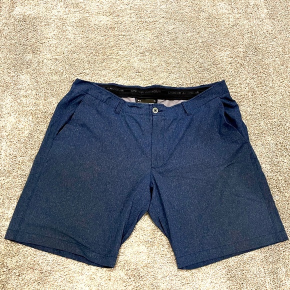Under Armour Heat Gear Showdown Vented Mens Golf Shorts Blue 42 - Picture 2 of 8